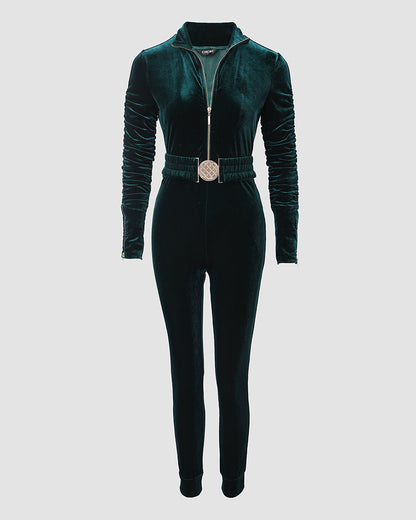 CHRISTMAS™ Jumpsuit Velvet Zipper