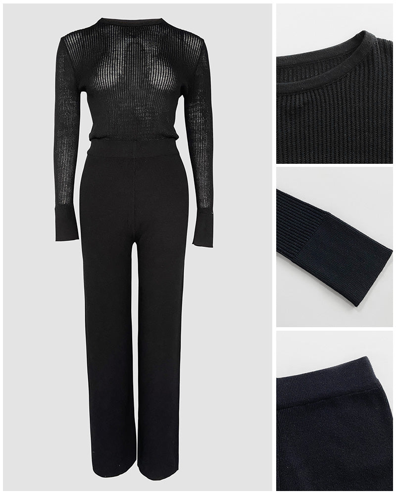 CHRISTMAS™ Top and Casual Wide Leg Pants Set