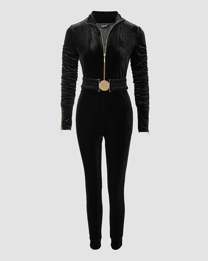 CHRISTMAS™ Jumpsuit Velvet Zipper