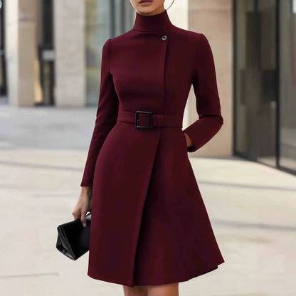 EMÉ deluxe ™ – High-Neck Wool Blend Dress for City Layers